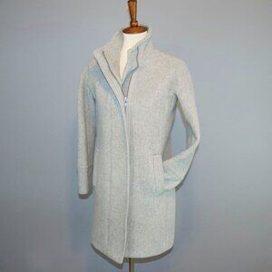 J. Crew 00 Wool Coat Stadium Cloth by Nello Gori Long Toscana Fit's XS - 0 - 2